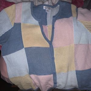 C j banks  short sleeve Patchwork sweater